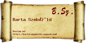 Barta Szebáld névjegykártya